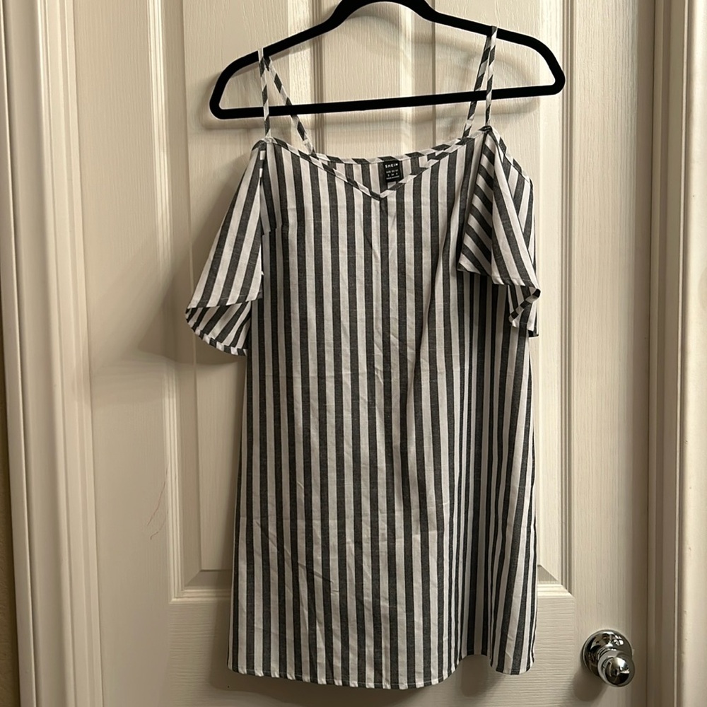 SHEIN Stripe Spaghetti Strap with flutter sleeve #81